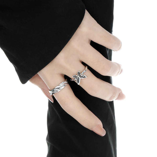 Tiana's Butterfly Silver Statement Ring