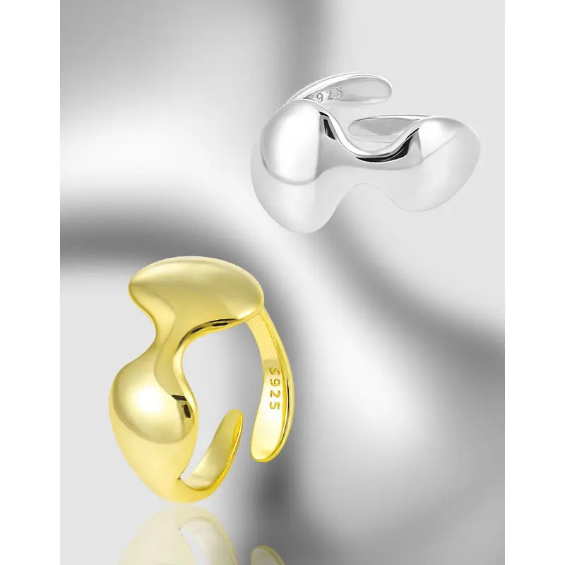 GAIA'S GEOMETRIC SIMPLICITY SILVER RING - OPHRASTUDIO