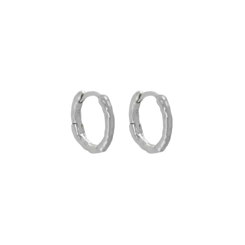 IRREGULAR MATTE CIRCLE EARRINGS - OPHRASTUDIO