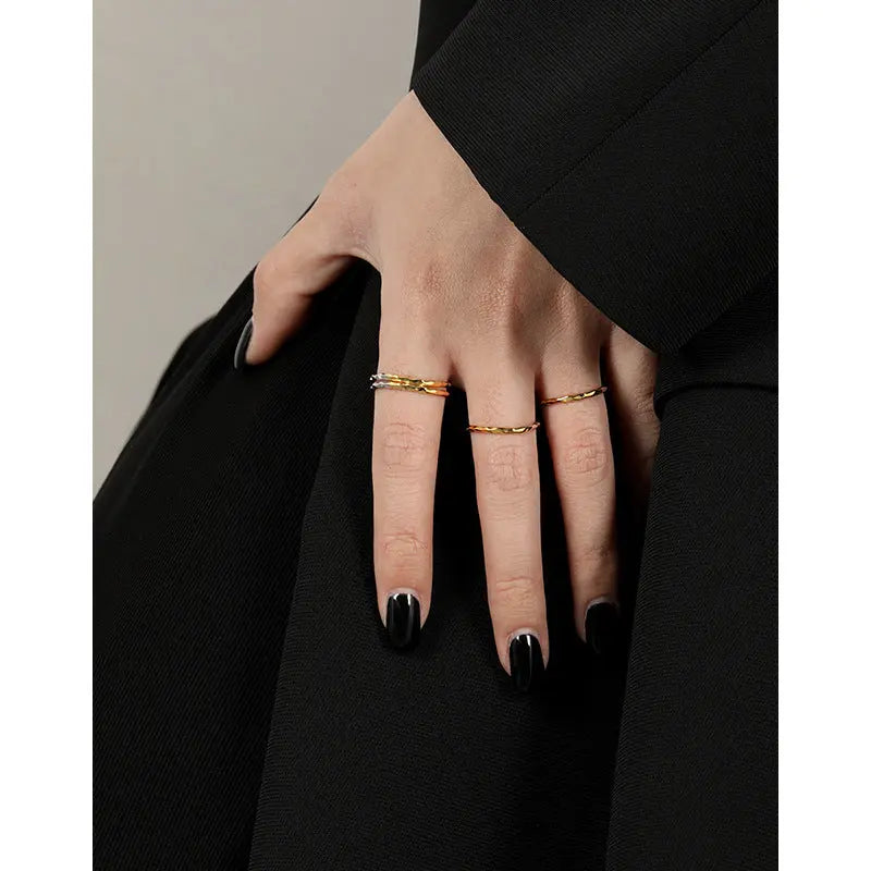 Pure Lines Silver Stacking Ring