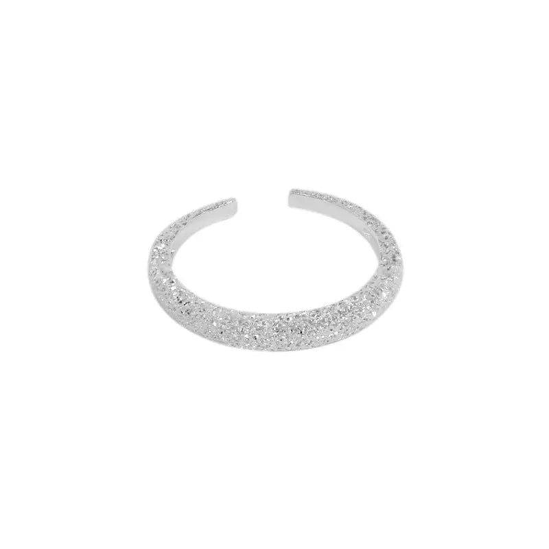 CELESTE'S MATTE GEOMETRIC LUXURY SILVER RING - OPHRASTUDIO