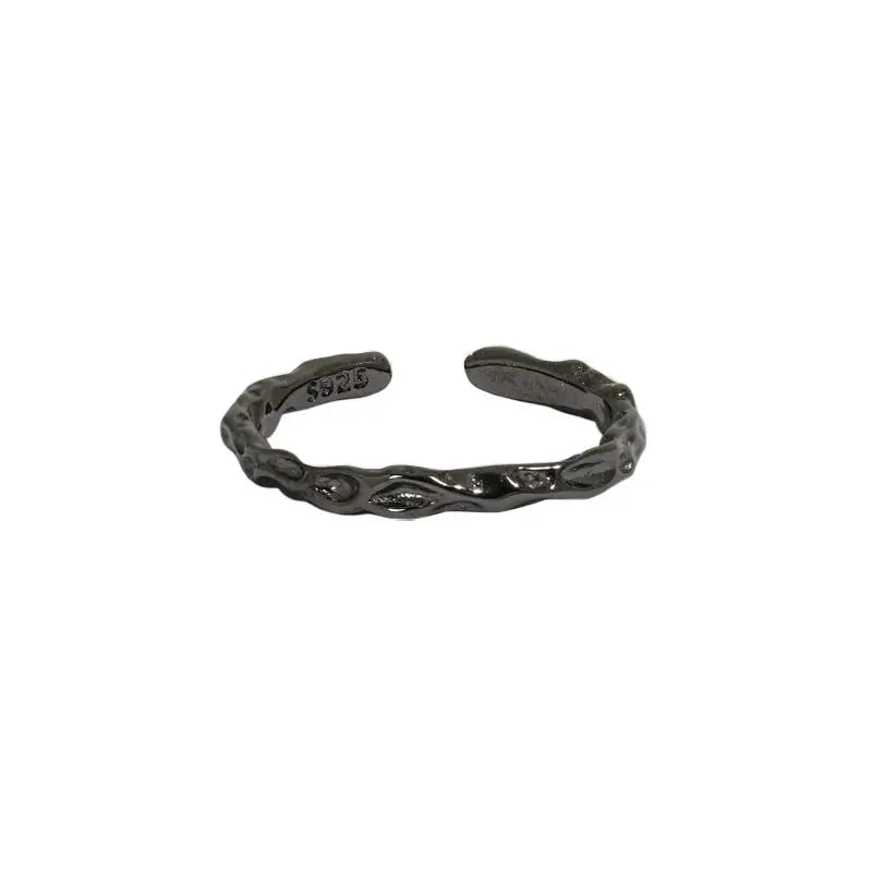 ATHENA'S INDUSTRIAL TEXTURE SILVER RING - OPHRASTUDIO