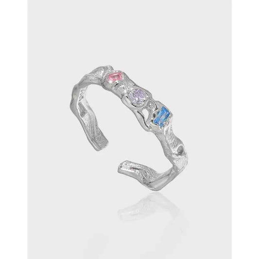 Dazzling Kaleidoscope Silver Statement Ring
