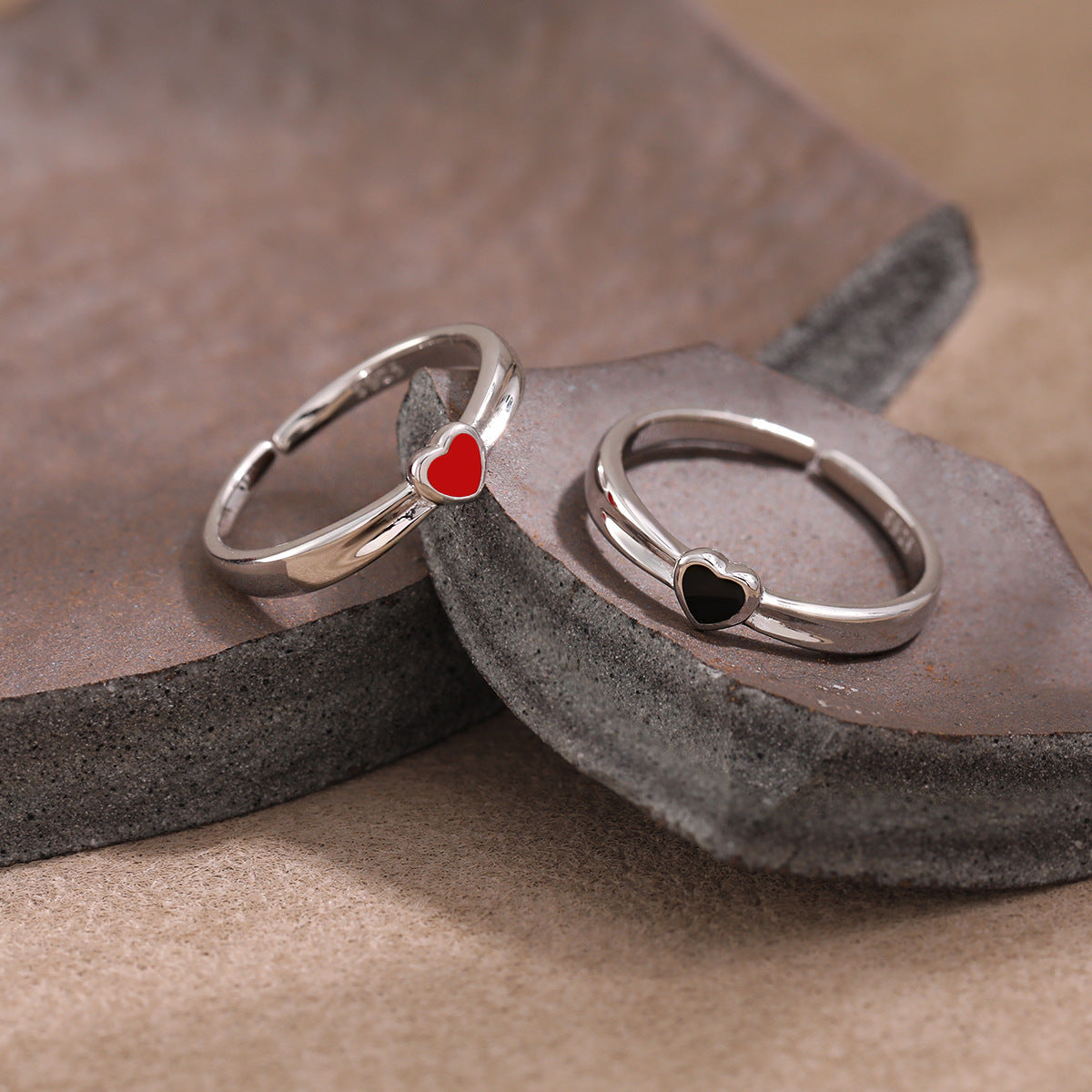 Heart Enamel Stacking Ring OPHRASTUDIO