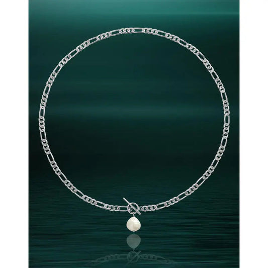 Edison Baroque Luxury Silver Pearl Necklace