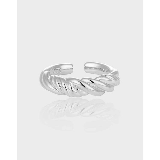 Guinevere's Twist Silver Statement Ring