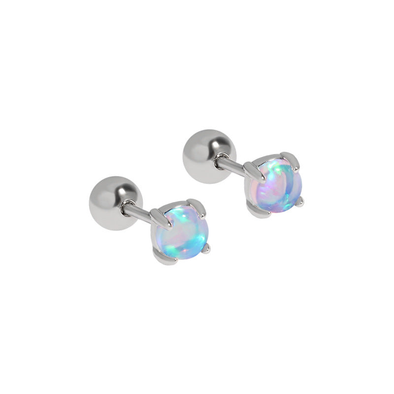 Luna Glow Opal Stud Earrings OPHRASTUDIO
