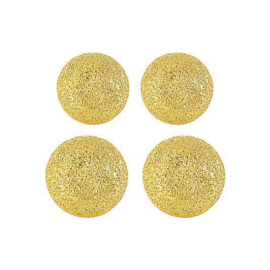 Lumi Shimmer Matte Sphere Silver Stud Earrings OPHRASTUDIO