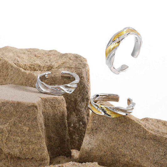 Aurora's Twist Silver Statement Ring