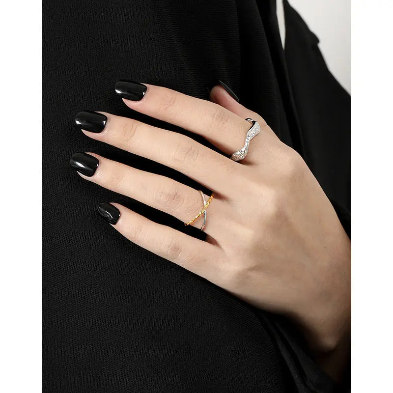 DUAL TEXTURE RING - OPHRASTUDIO