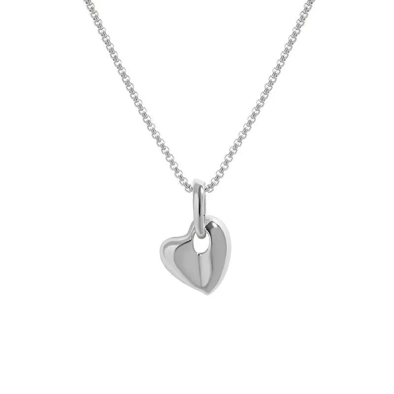 GUINEVERE'S HEART SILVER NECKLACE - OPHRASTUDIO