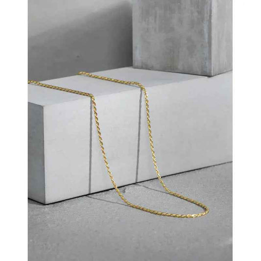 Aphrodite's Twisted Texture Silver Chain Necklace