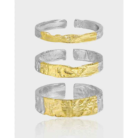 Tri-Elegance Silver Stacking Ring