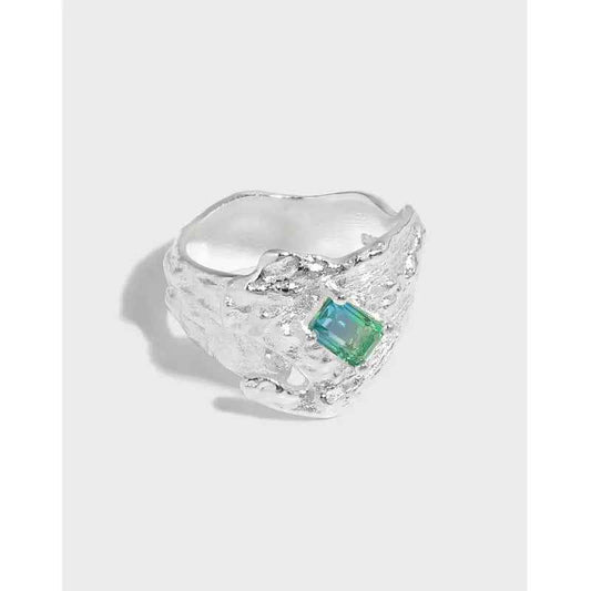 Selene's Tourmaline Silver Statement Ring