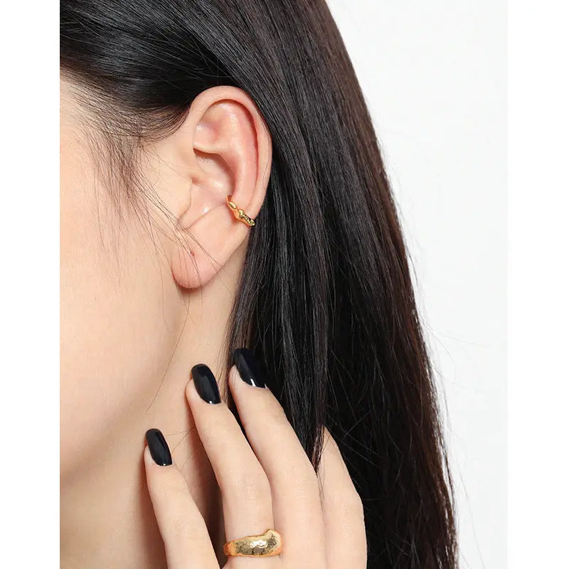 IRREGULAR TEXTURE EAR CLIP - OPHRASTUDIO