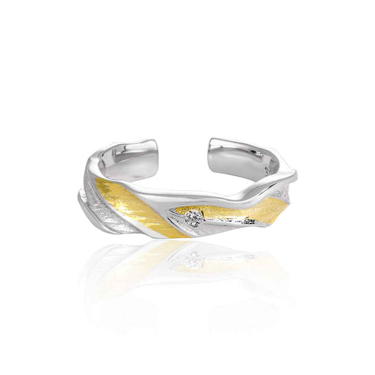 Aurora's Twist Silver Statement Ring
