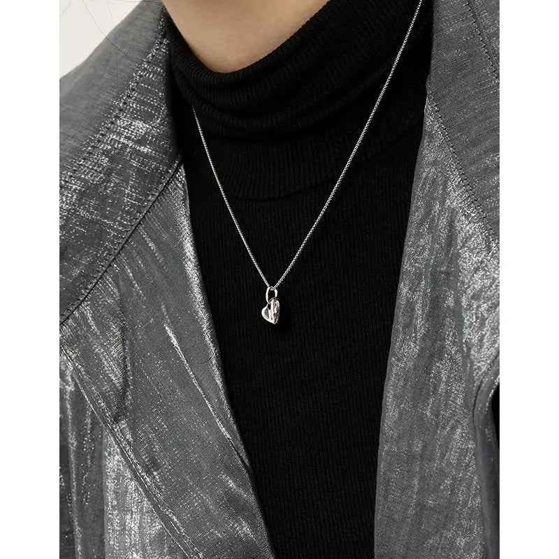 Guinevere's Silver Heart Pendant Necklace