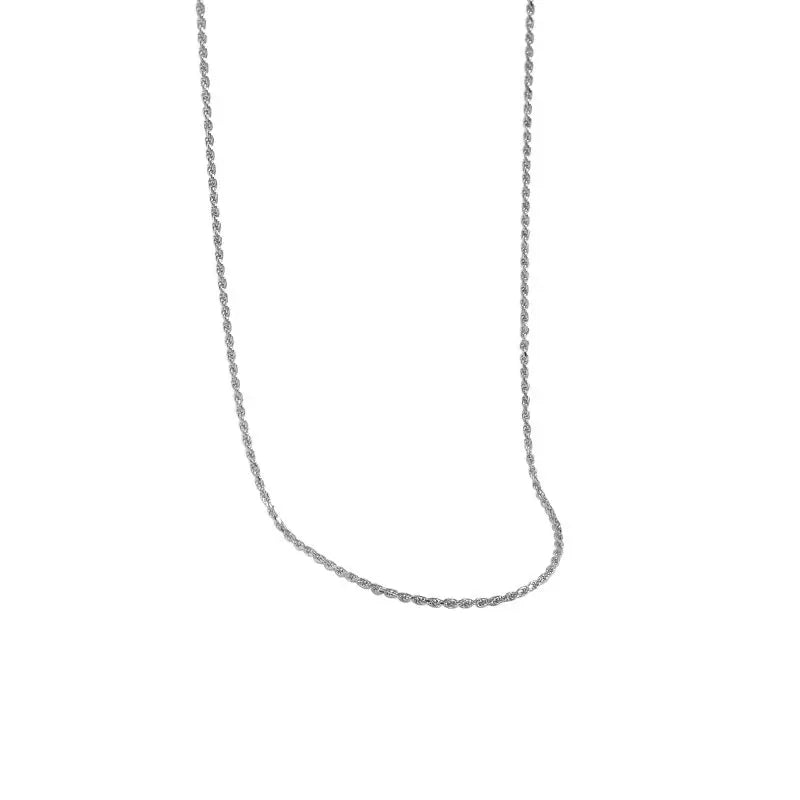 APHRODITE'S TWISTED TEXTURE SILVER NECKLACE - OPHRASTUDIO
