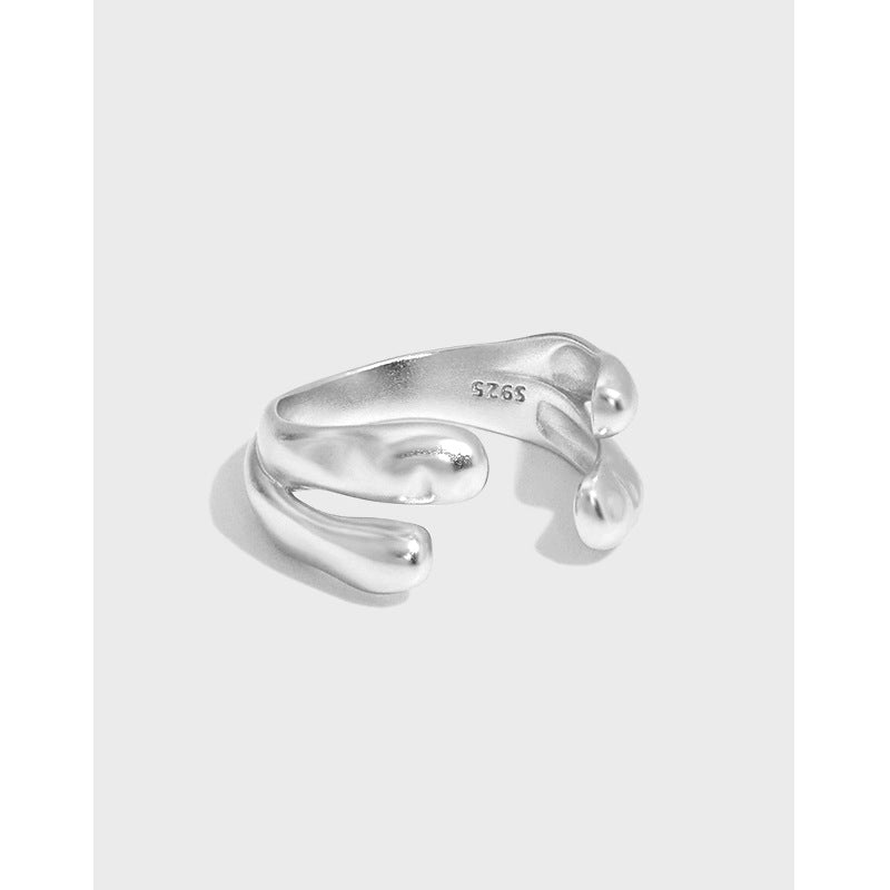 CELESTE'S DOUBLE-LAYER SILVER RING - OPHRASTUDIO