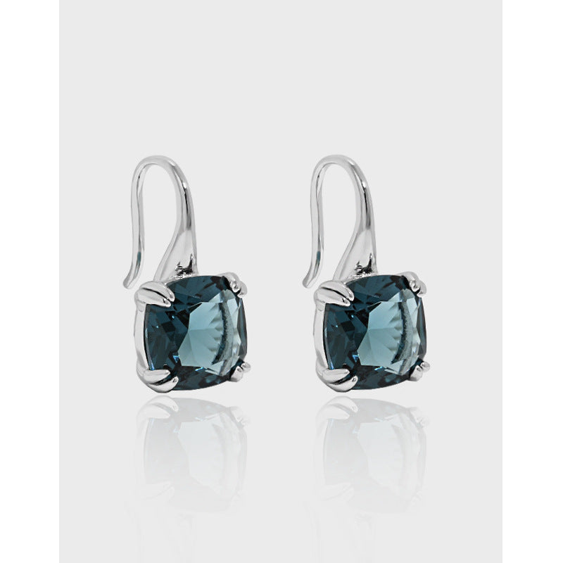 ASTRA'S SPARKLING SQUARE ZIRCON SILVER EARRINGS OPHRASTUDIO