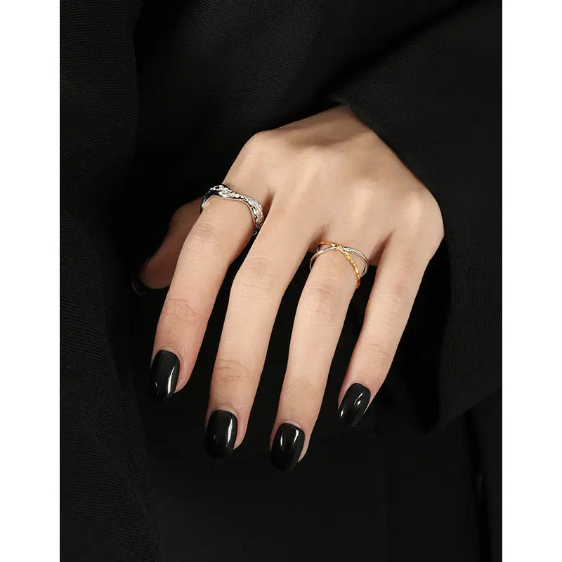 DUAL TEXTURE RING - OPHRASTUDIO