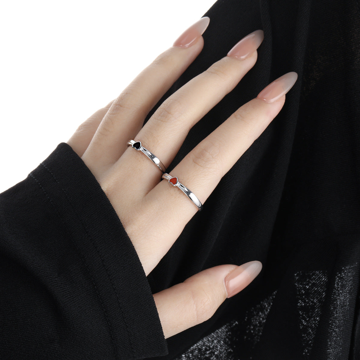 Heart Enamel Stacking Ring OPHRASTUDIO