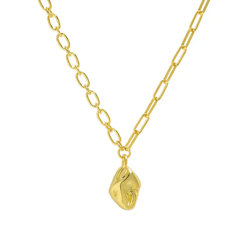 DIANA'S CONCAVE-CONVEX PENDANT SILVER NECKLACE - OPHRASTUDIO