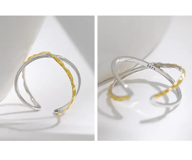 DUAL TEXTURE RING - OPHRASTUDIO