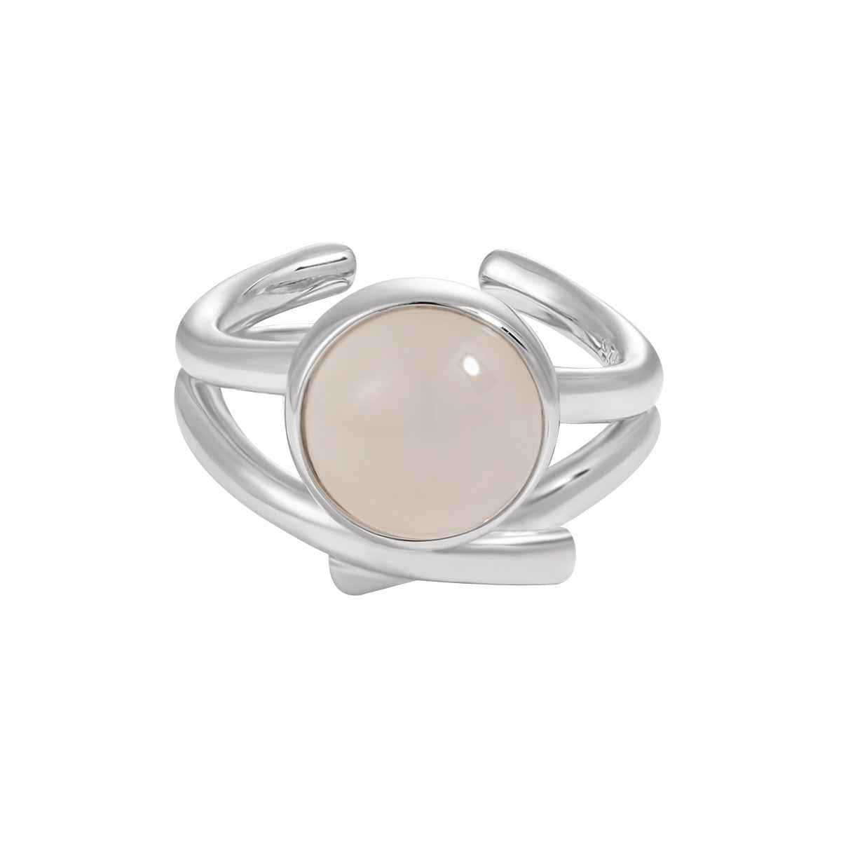 Seraphina's Gemstone Glow Silver Signet Ring