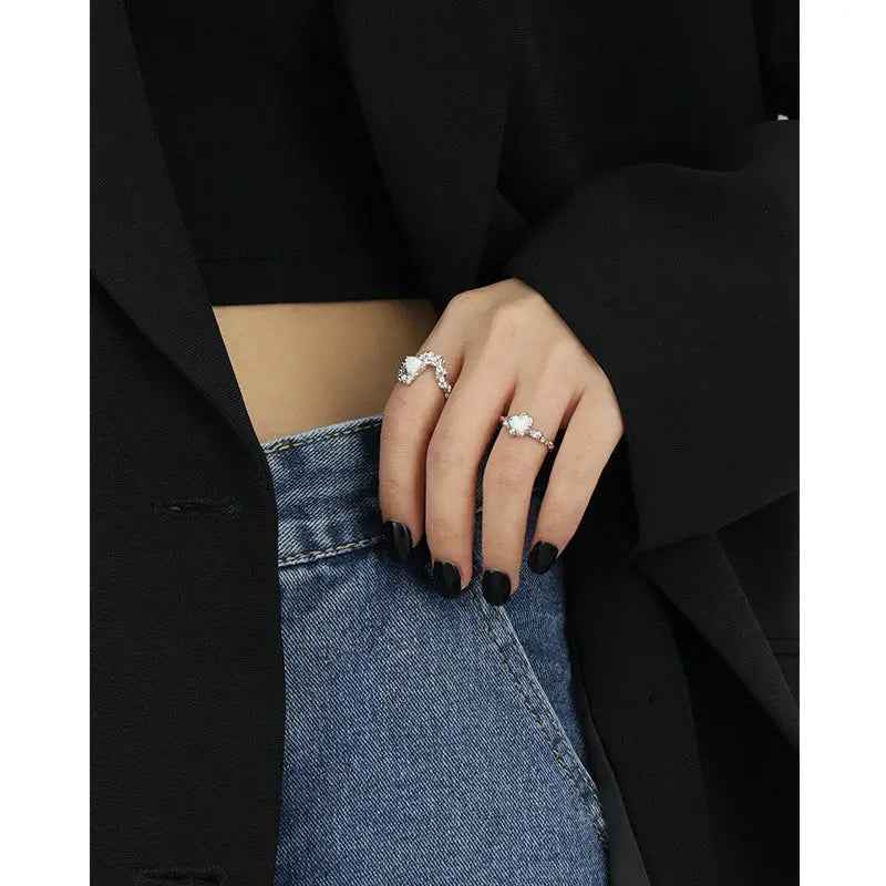 Ophelia's Opal Silver Statement Ring