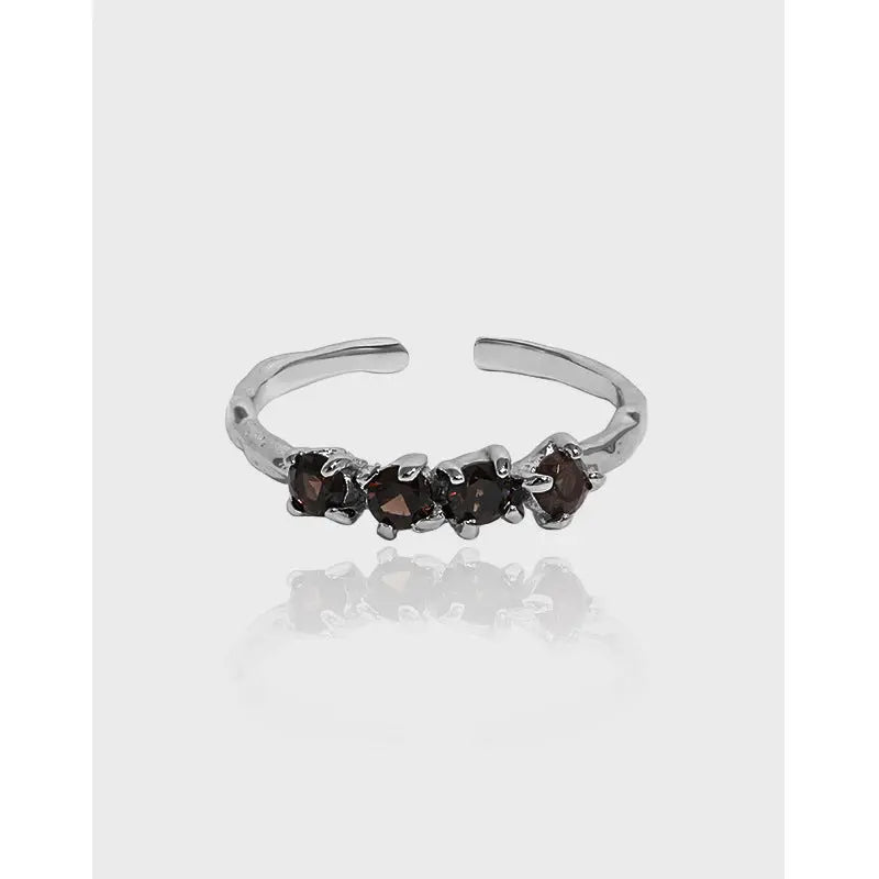 ELARA'S QUAD ZIRCON SILVER RING - OPHRASTUDIO