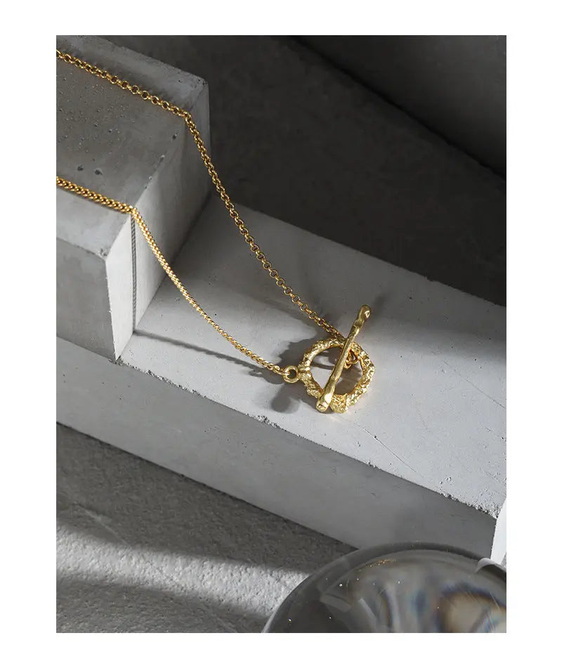 MINIMALIST OT BUCKLE COLLARBONE NECKLACE - OPHRASTUDIO
