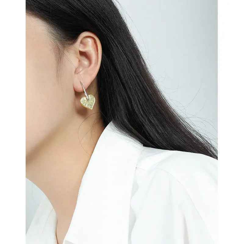 Harmony Hearts Silver Drop Earrings