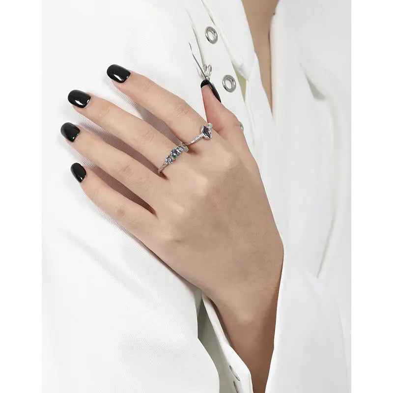 Clara's Luxury Zircon Silver Stacking Ring