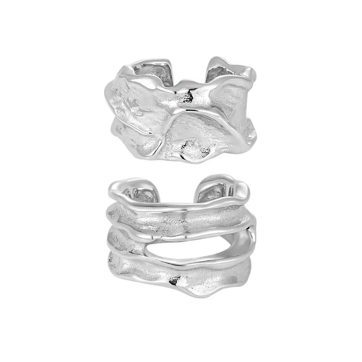Irregular Bump Sterling Silver Ear Cuff Earring