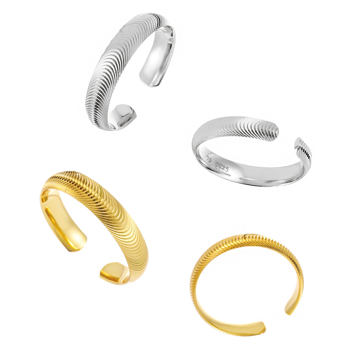 WAVEFORM ELEGANCE SILVER RING - OPHRASTUDIO