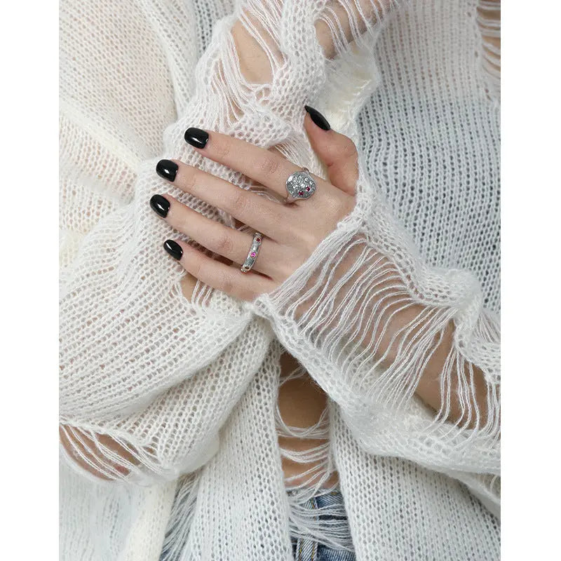 FREYA'S TWILIGHT ZIRCON SILVER RING - OPHRASTUDIO