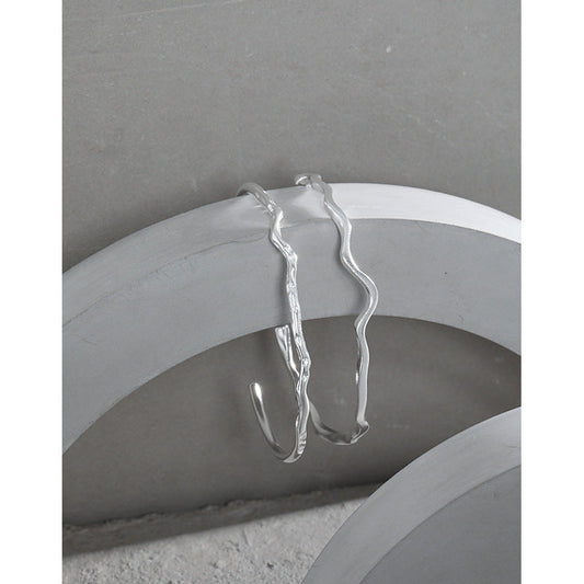 Serenity's Lines Silver Cuff Bracelet