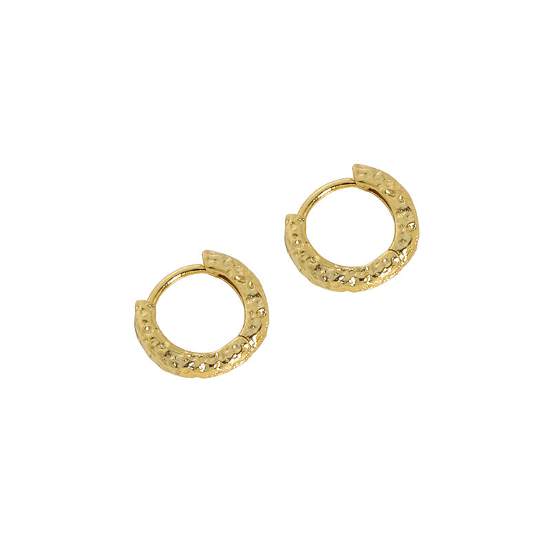 GEOMETRIC CIRCLE TEXTURE EAR BUCKLES OPHRASTUDIO