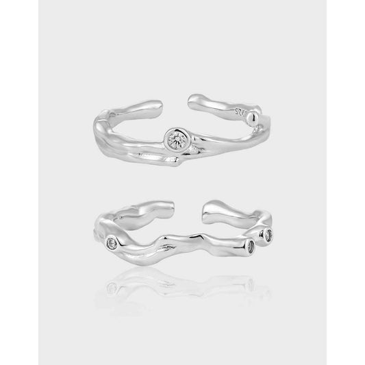 Enchanted Sparkle Silver Stacking Ring