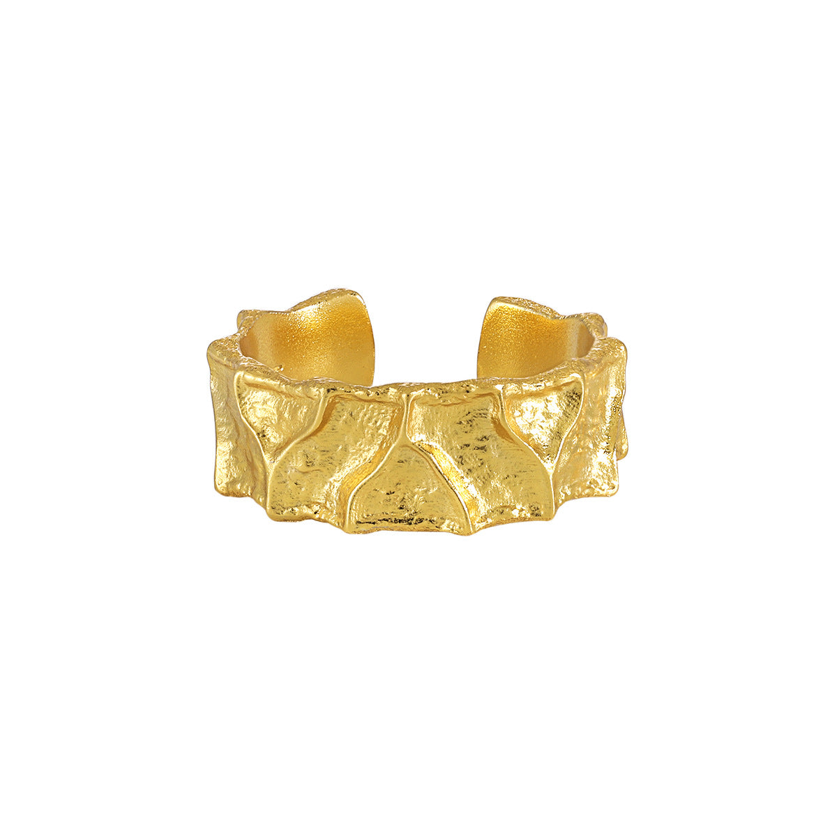 AURORA'S IRREGULAR PLEATED SILVER RING OPHRASTUDIO