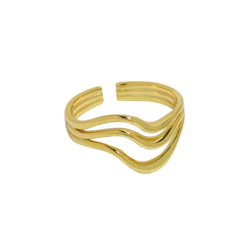 Nymphea's Wavy Texture Silver Stacking Ring