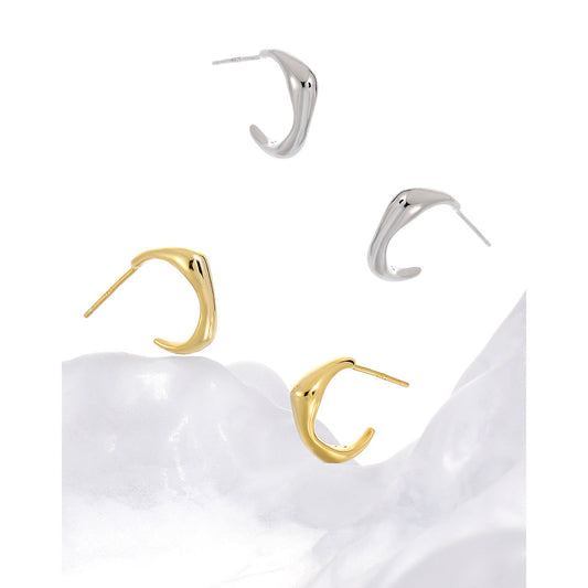 Guinevere's Grace Silver Huggie Earrings