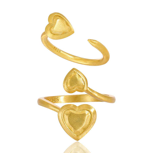 Ariel's Brushed Love Silver Statement Ring