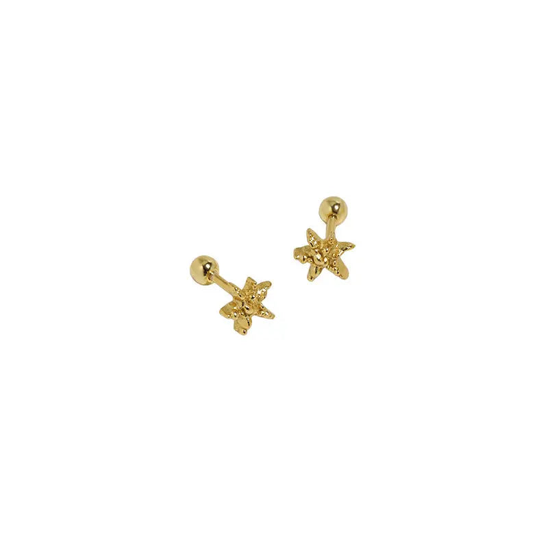 STARFISH SCREW ROUND BEAD STUDS - OPHRASTUDIO