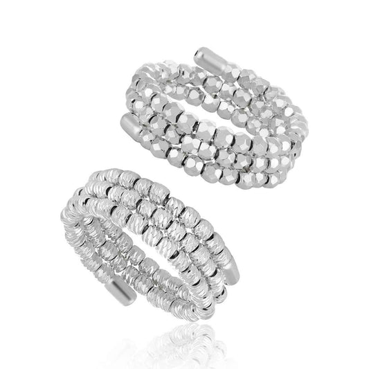 Diamond Wrap Silver Statement Ring
