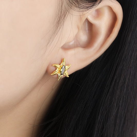 Olivine Starfish Stud Earrings OPHRASTUDIO