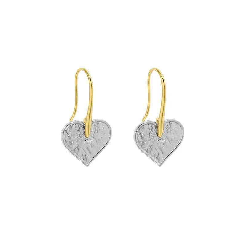 Harmony Hearts Silver Drop Earrings