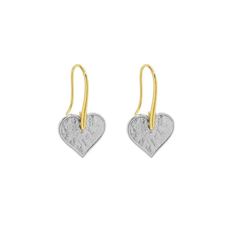 Harmony Hearts Silver Drop Earrings