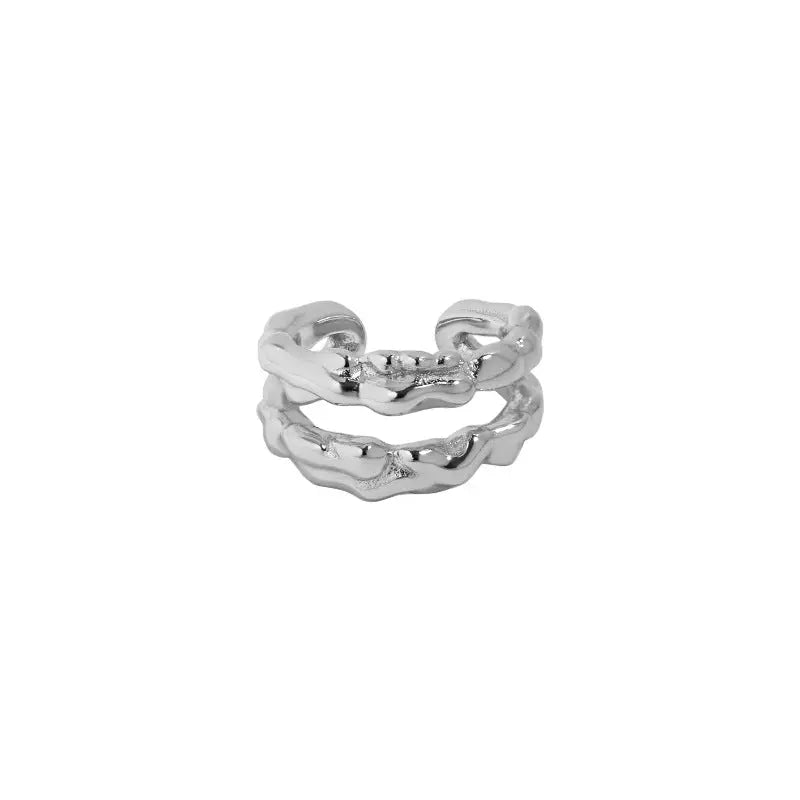 DOUBLE-LAYER IRREGULAR TEXTURE EAR CLIP - OPHRASTUDIO